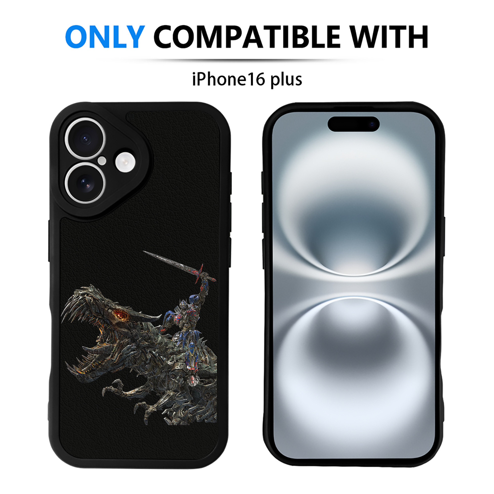 （画像用） Transformers トランスフォーマー 【iPhone 16シリーズ対応】シリコンスマホケース（レザー調） 材質：シリコン